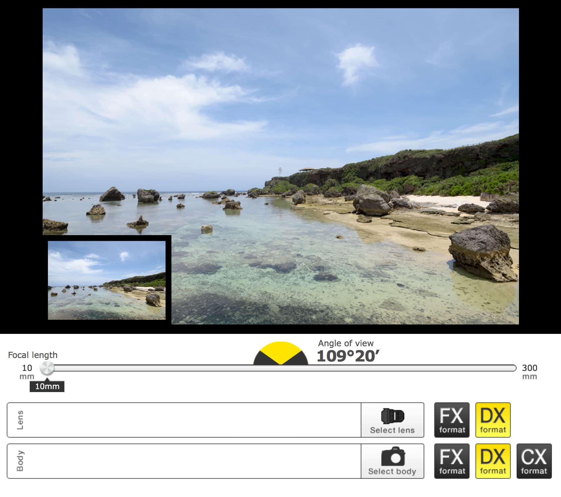 Simulador de Lentes Nikon Site