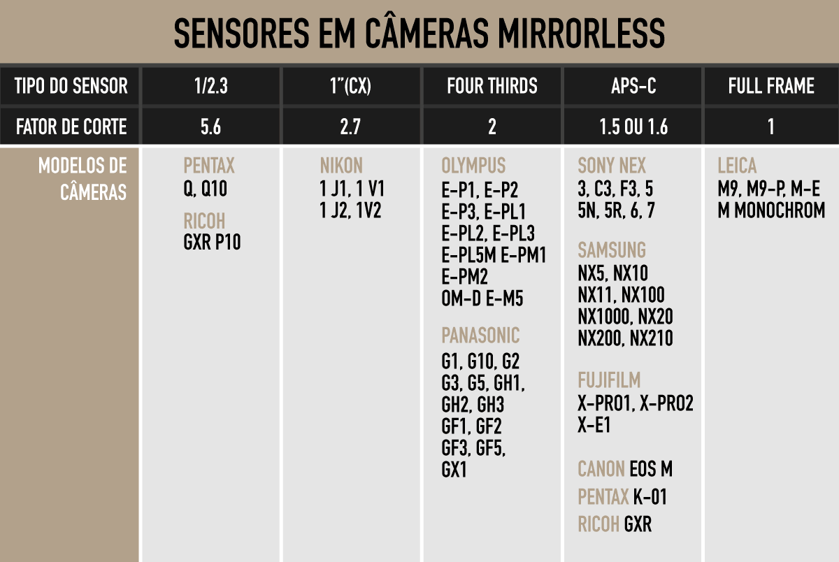 Sensores Mirrorless