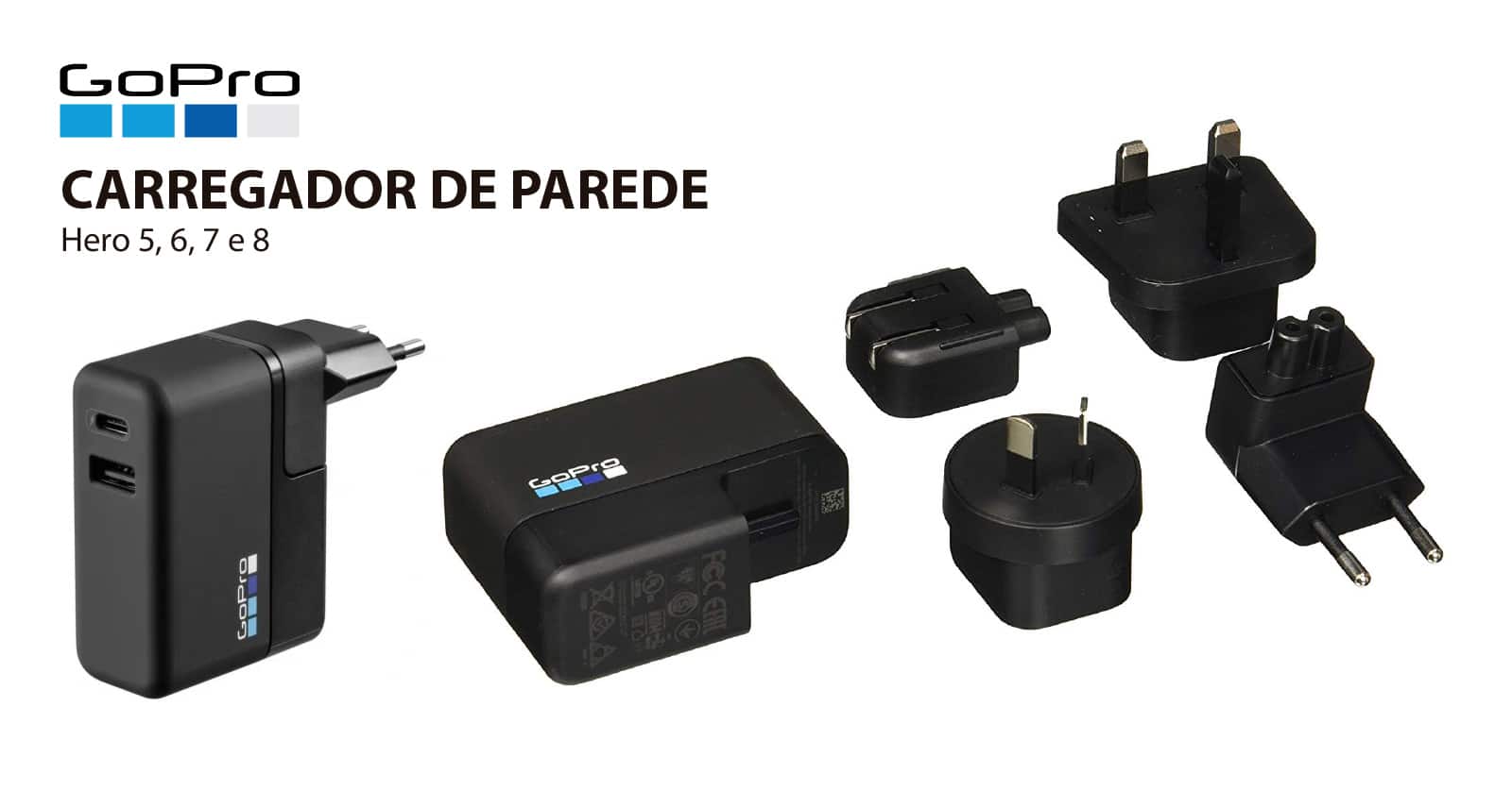 Carregador Gopro Original Hero 5, 6 e 7 Indicação Profissional